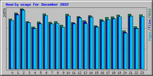 Hourly usage for December 2022